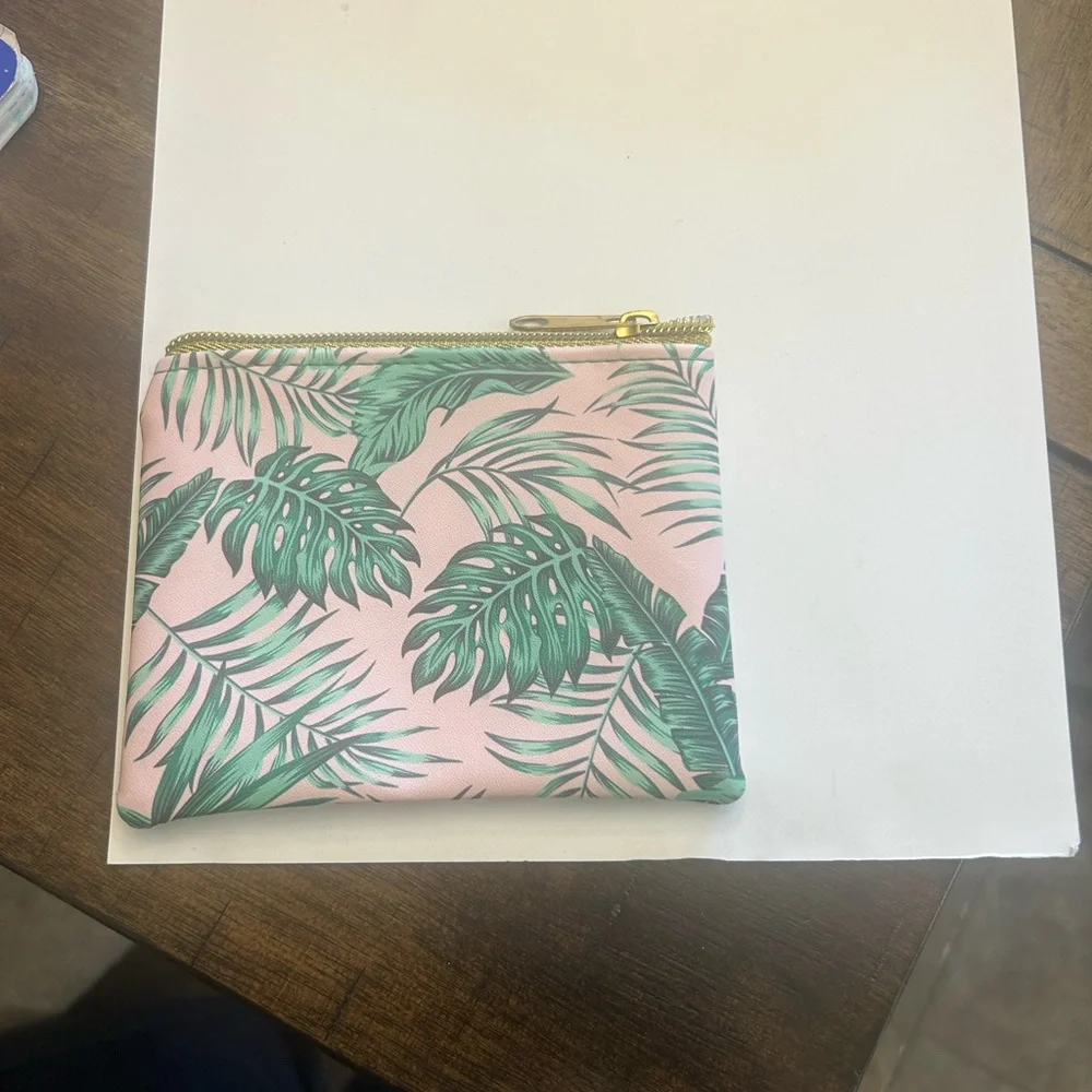 Tropical Pink and Green Pouch